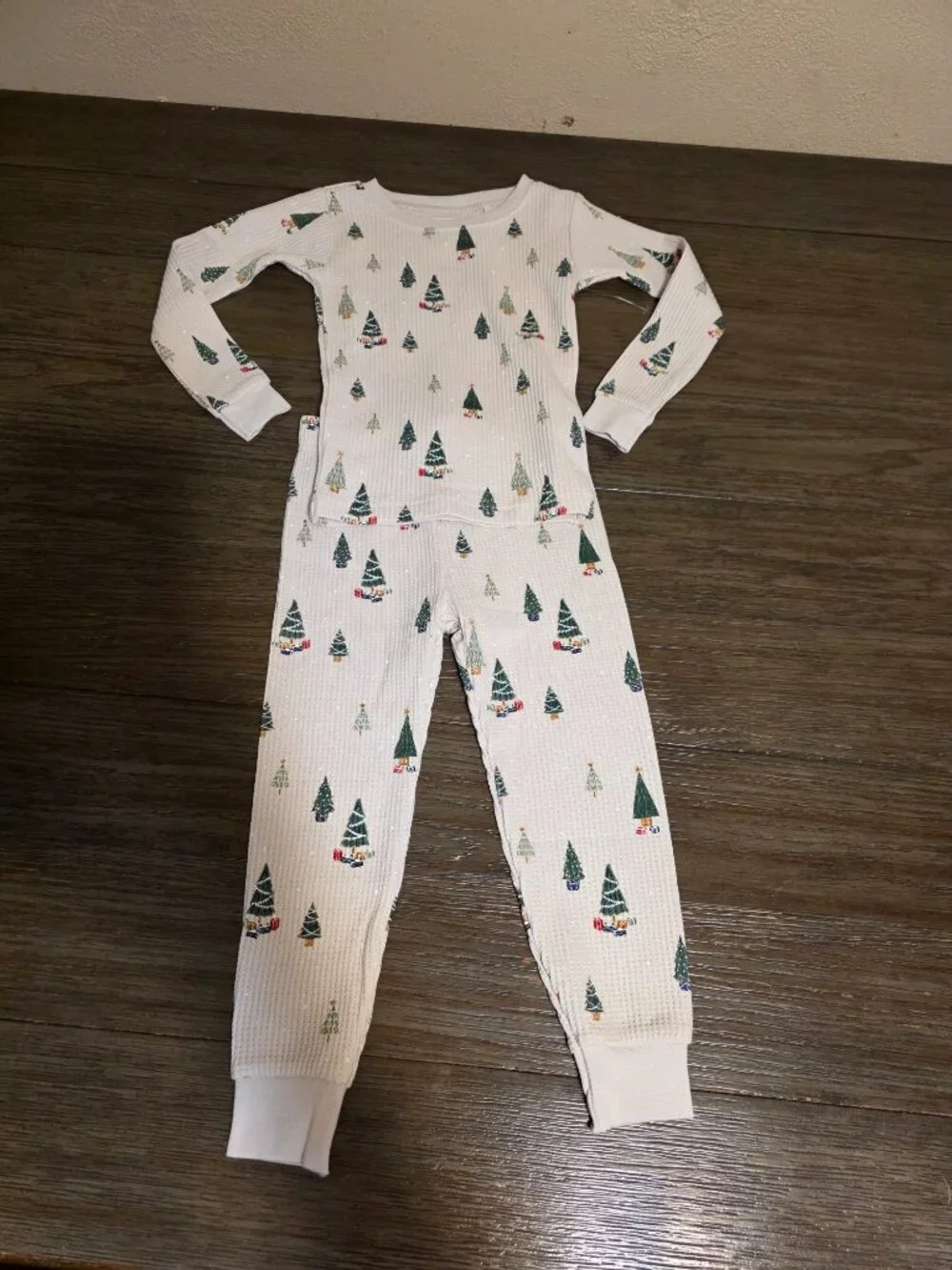 Petit Lem Christmas Tree Pajama Set NWT Unisex Size 3 Holiday PJs